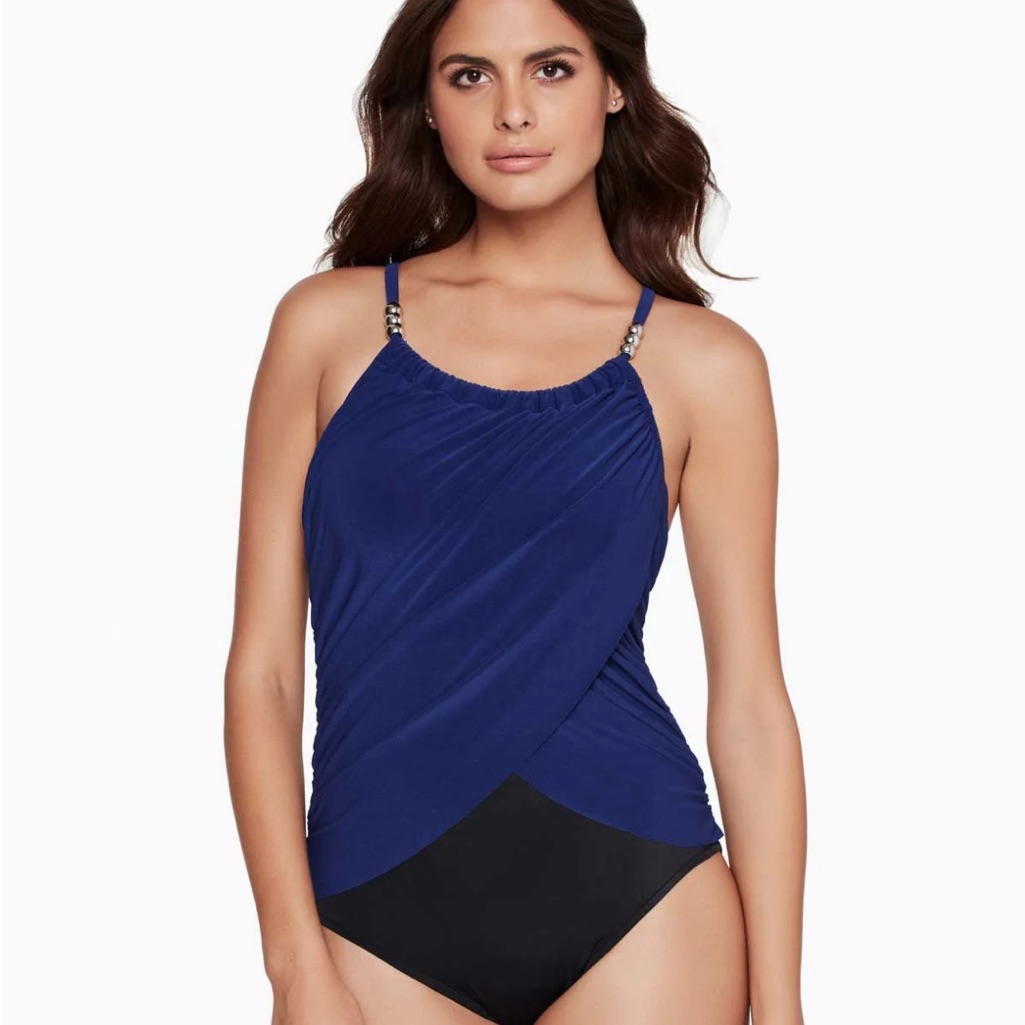 Magicsuit Women's Solid Lisa Underwire One-Piece In Flamingo Size 10 Blue